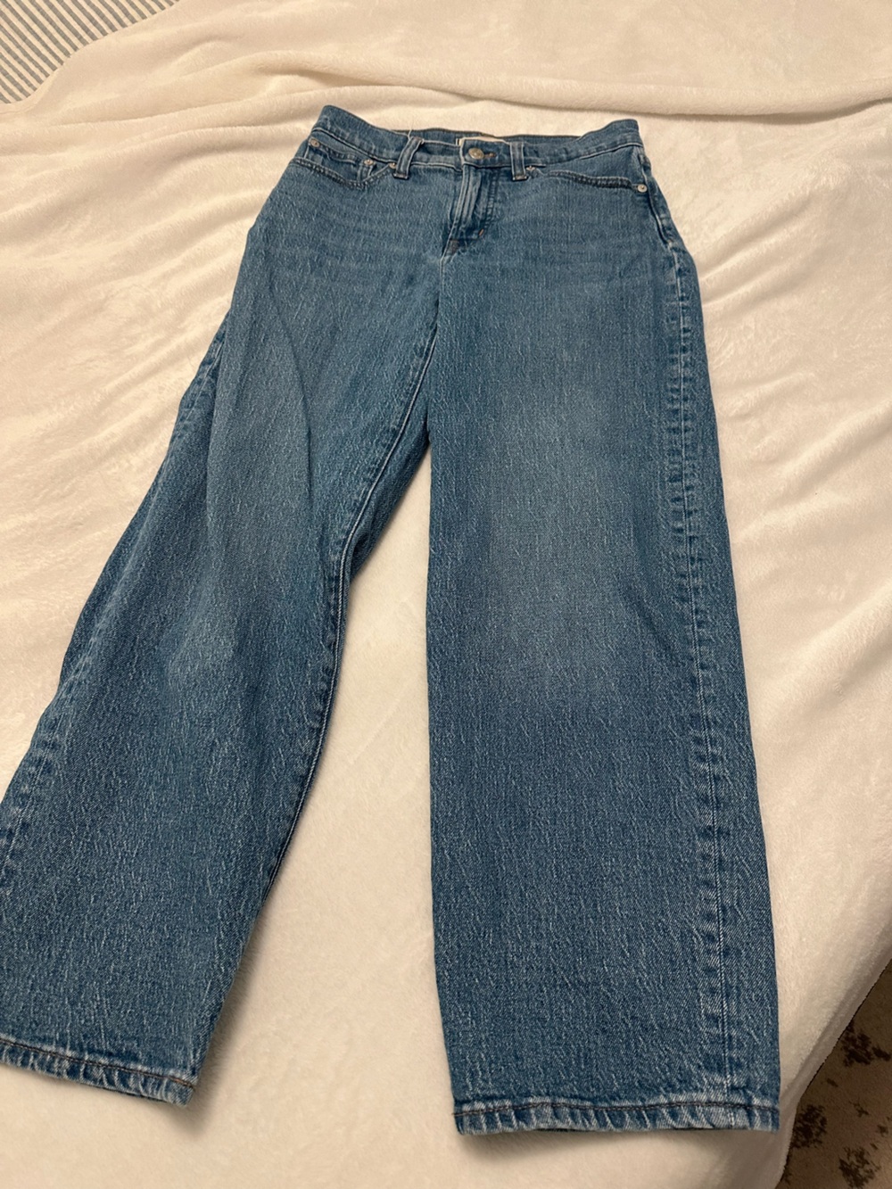 Madewell Womens Perfect Vintage Wide Leg Denim Jeans Petite.